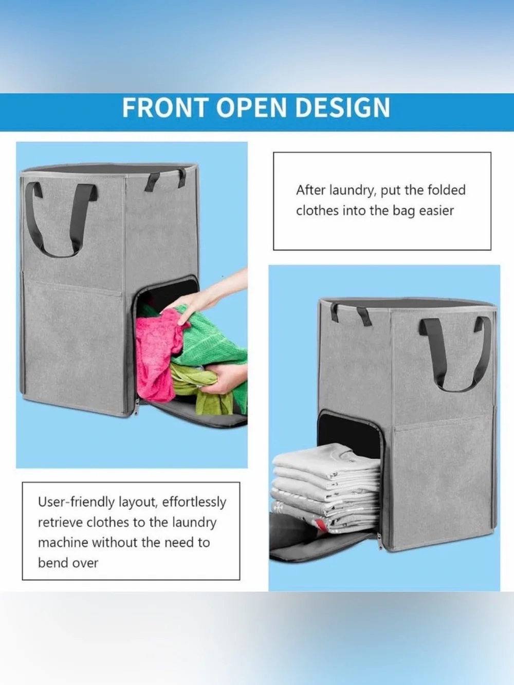 Laundry Backpack Bag with Adjustable Shoulder Straps, Extra Large 2 in 1 Laundry